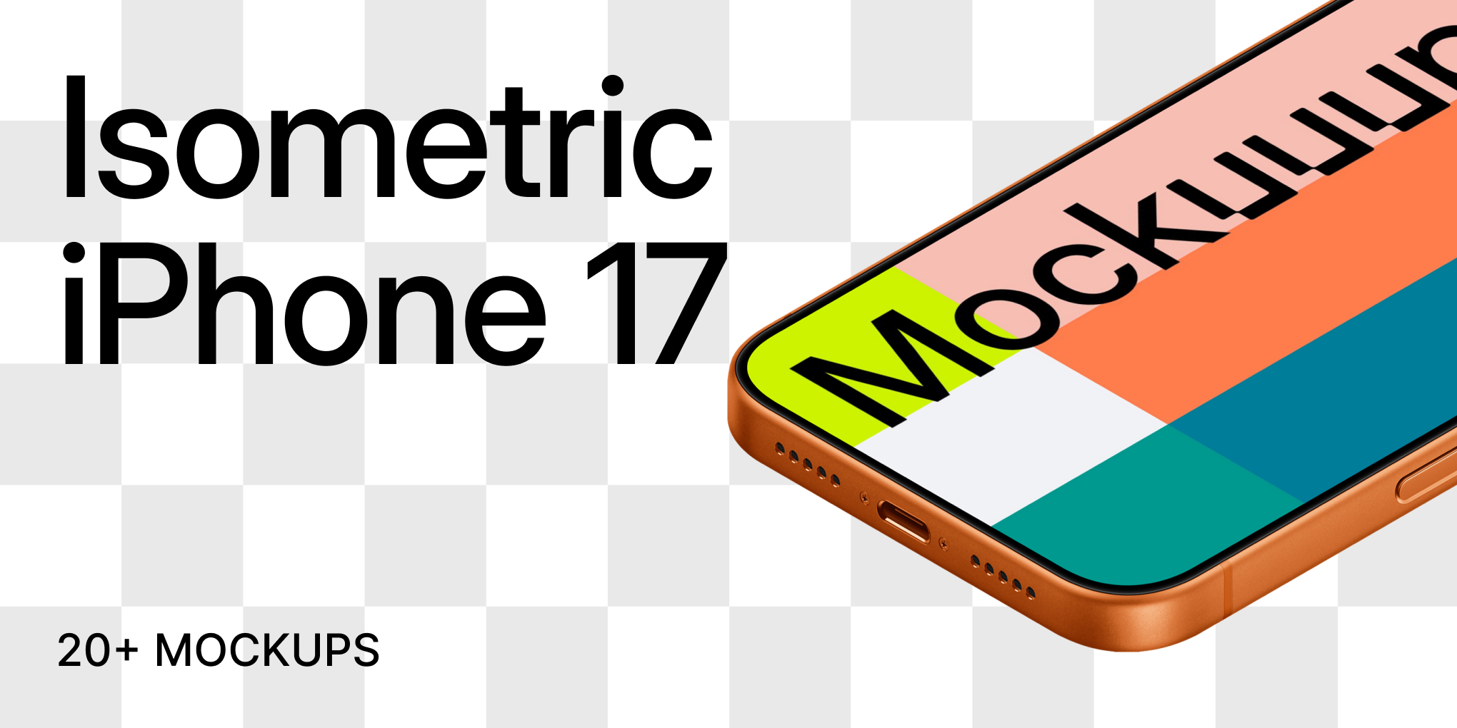 20+ Best Isometric and Perspective iPhone 17 Mockups