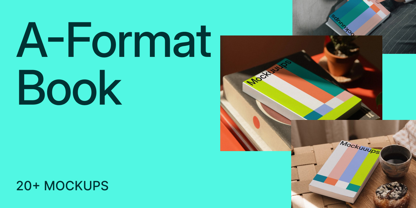 20+ Best A-Format Book Mockups for Print Designers