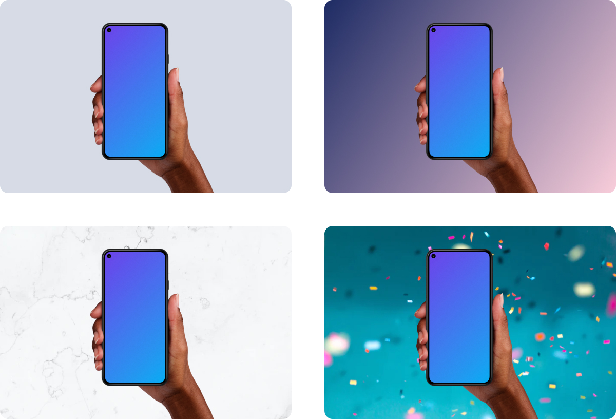 All types of mockup backgrounds