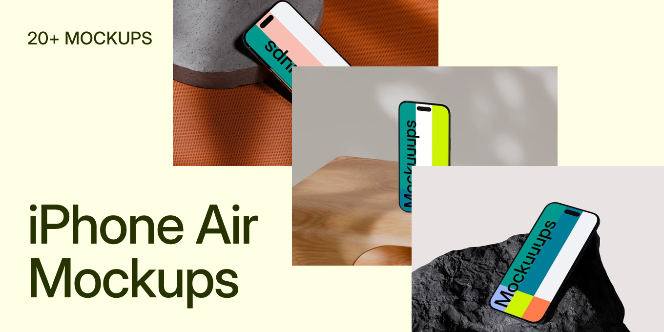 20+ iPhone Air Mockups for Case Studies and Landing Pages