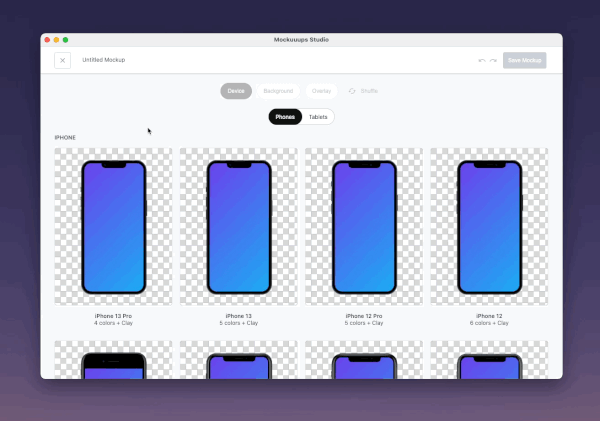 Phone mockup generator