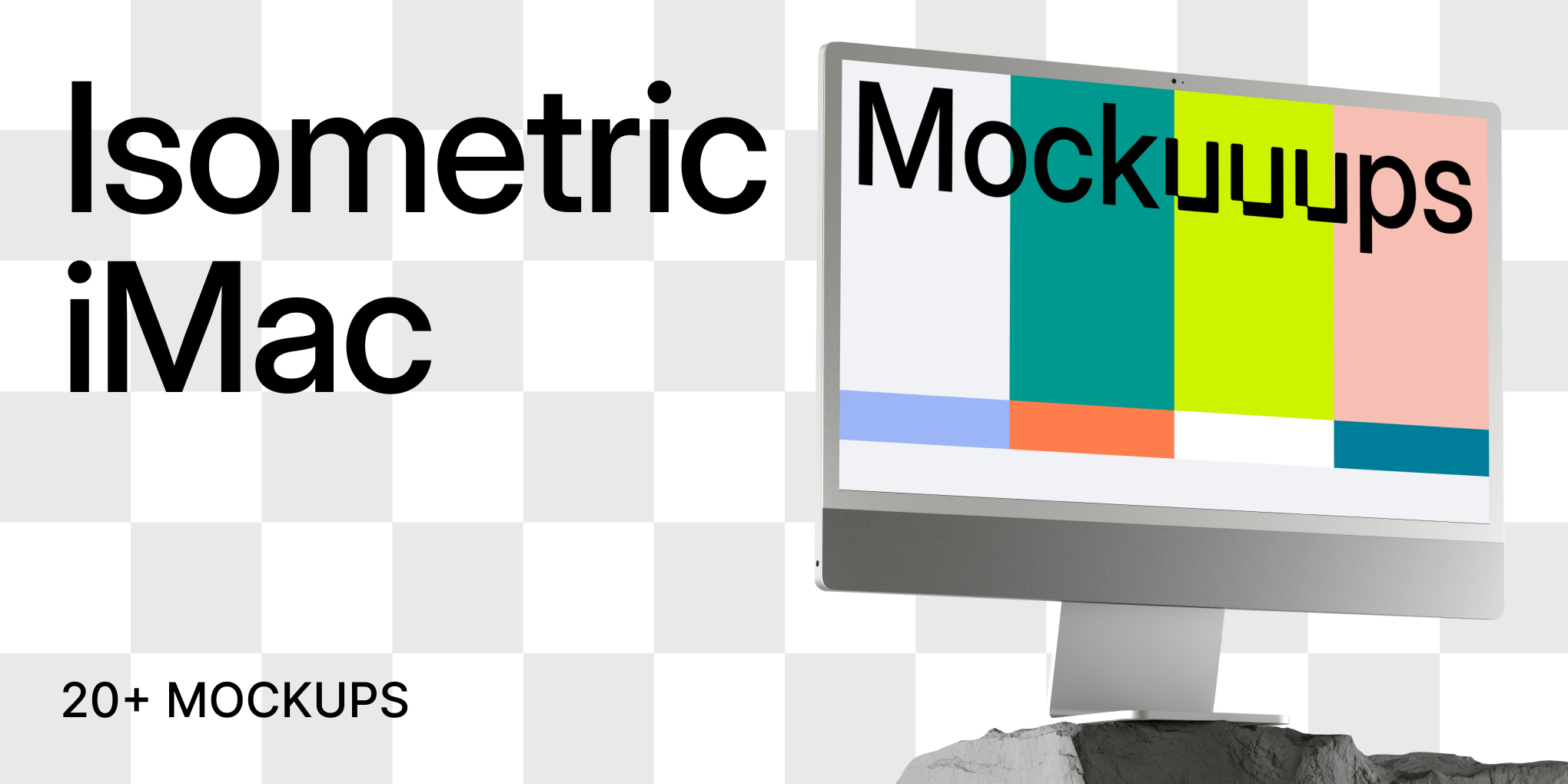 20+ Best Isometric iMac Mockups for UI/UX Designers