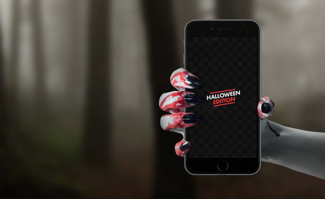 Free Halloween iPhone 6s mockup