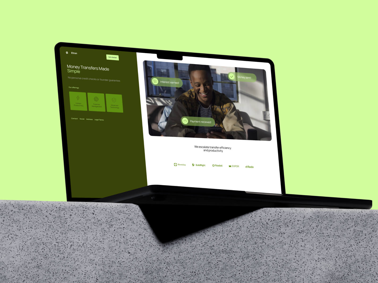 Conversion-optimized app landing page template featuring device mockups, feature highlights, and prominent download buttons in a clean, trustworthy design
