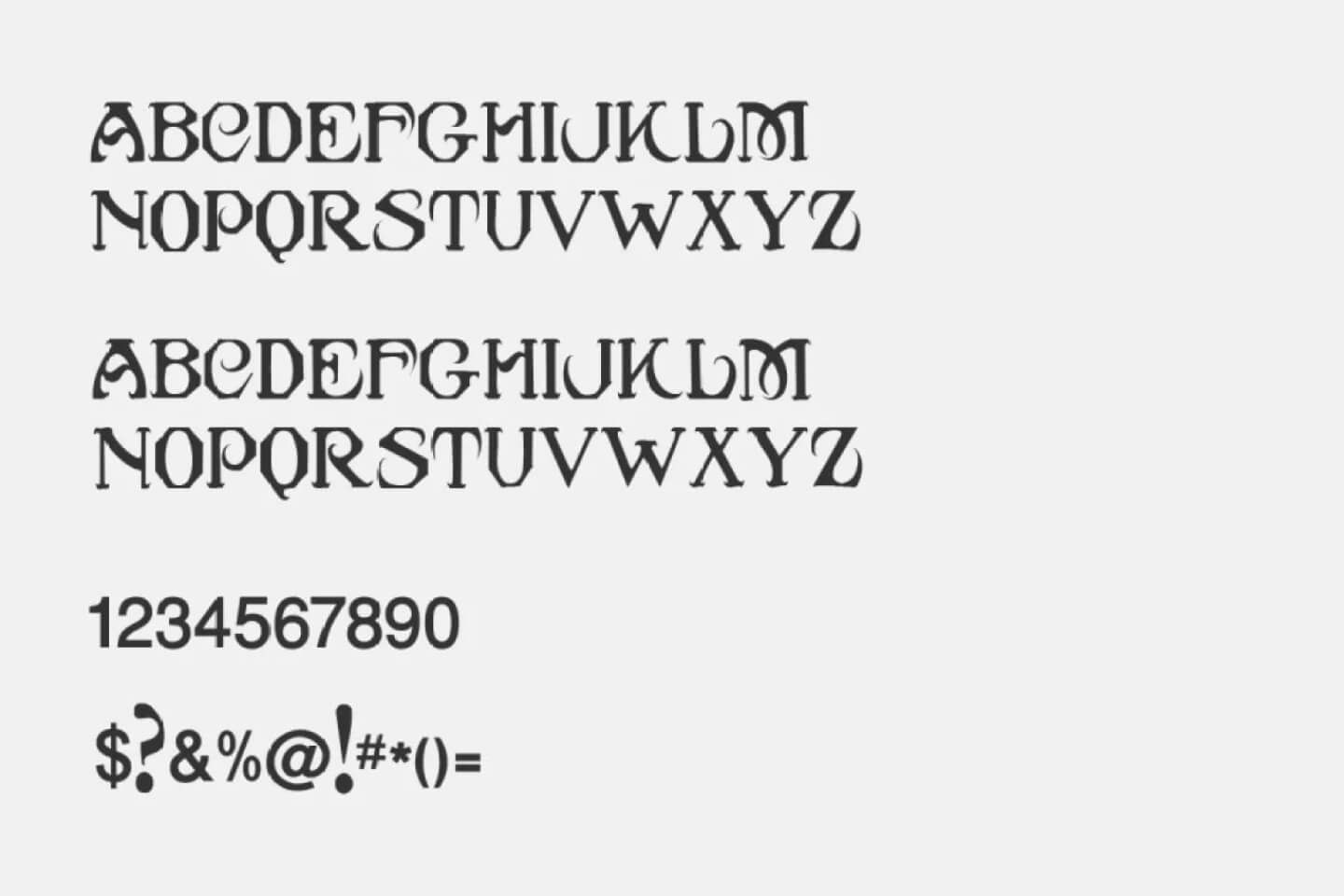 Caribbean font sample – handcrafted, authentic logo typography