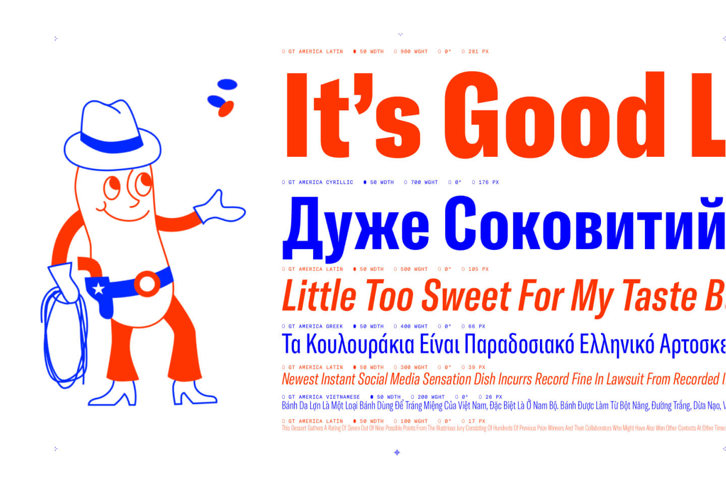 GT America font sample – balanced, versatile logo typography