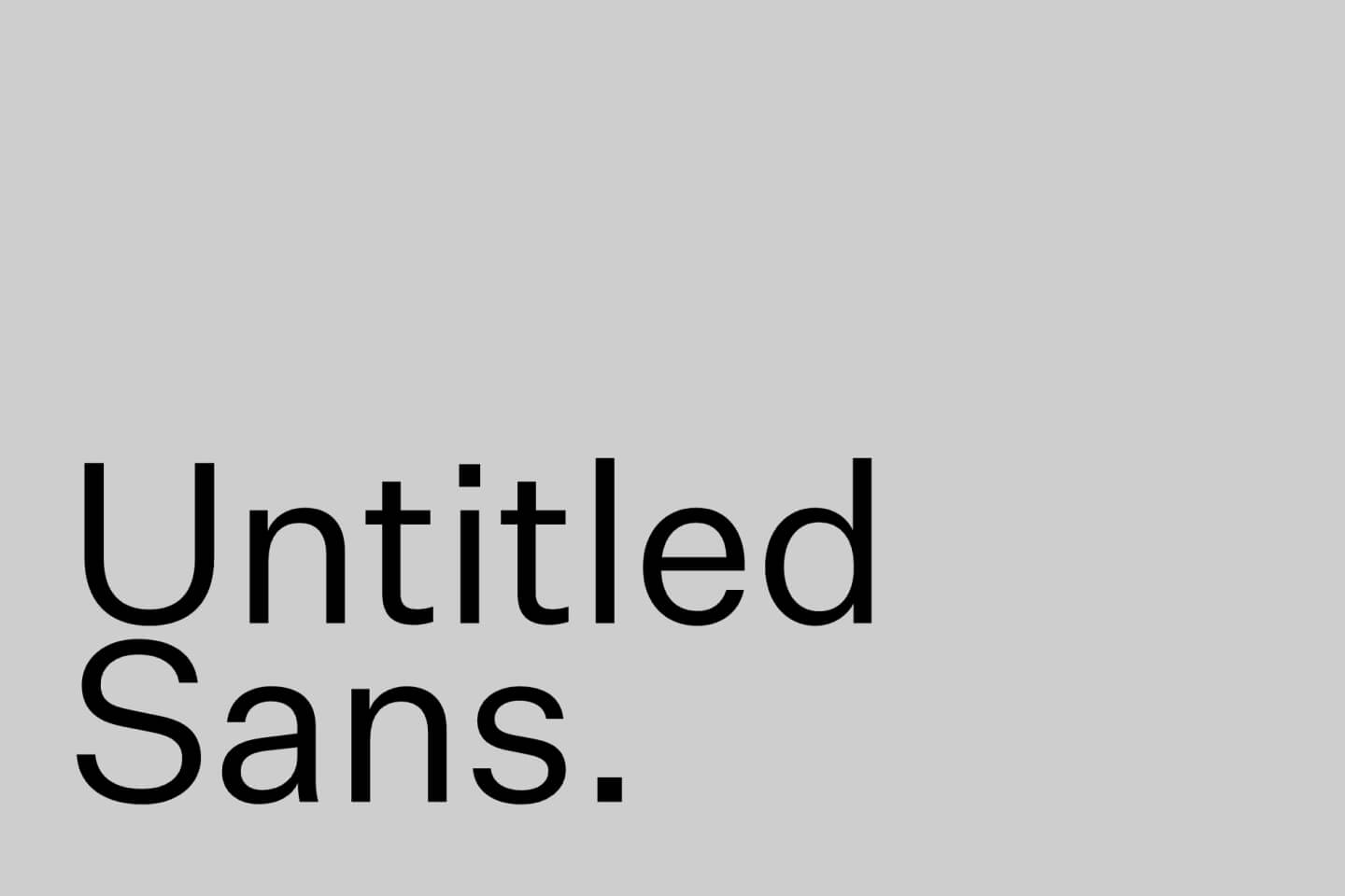 Untitled Sans font logo preview – minimal, highly legible sans-serif for logos
