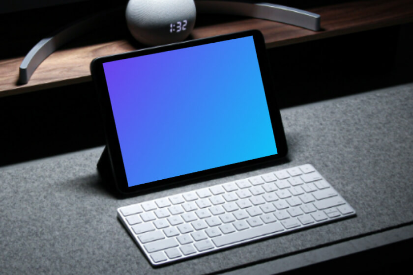 iPad Mockup on the table
