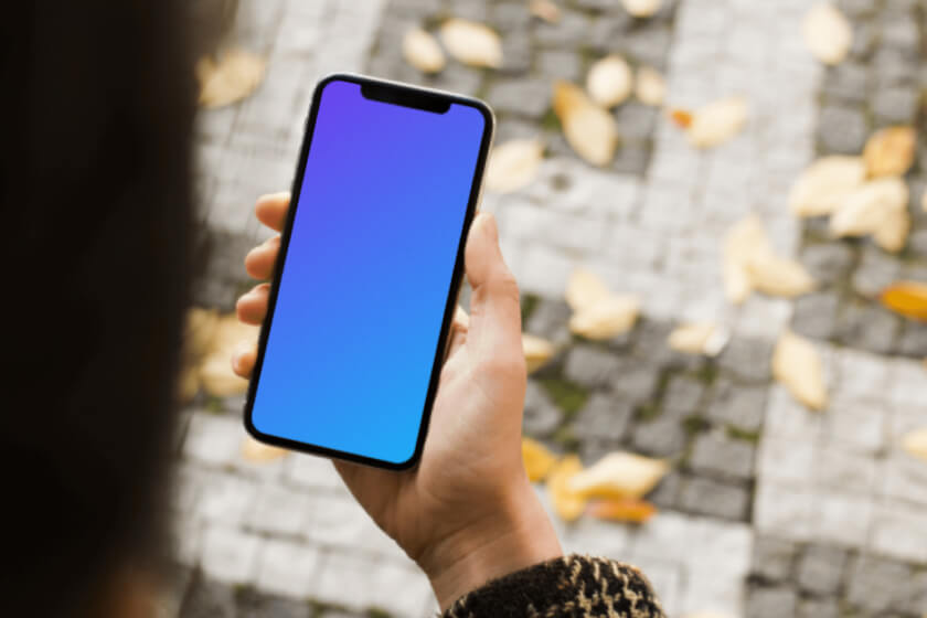 Free iPhone Mockup with Hand