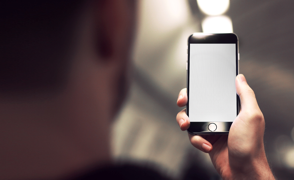 Free iPhone 6 Mockup in the Prague's underground