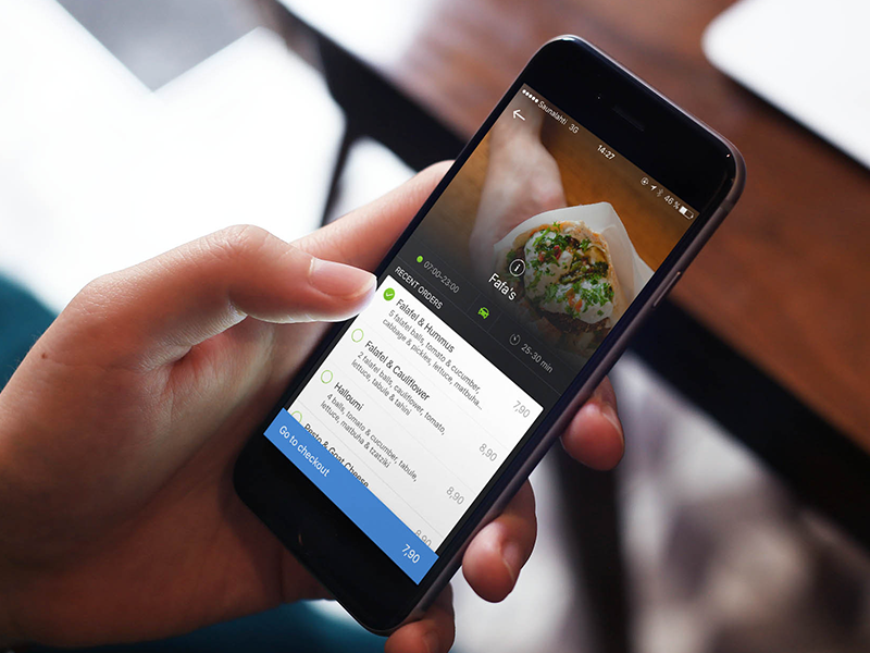 Restaurant screen on iOS
