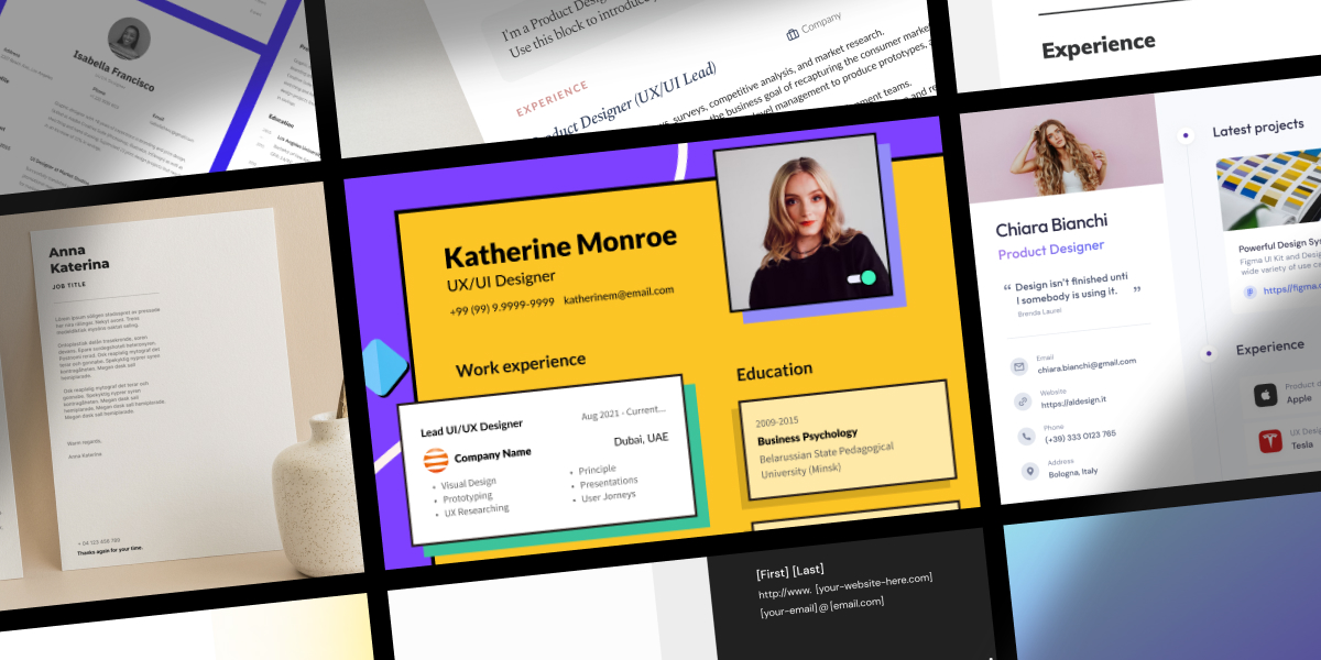 10 Best Figma Resume Templates for UI/UX Designers [2026] - Mockuuups ...