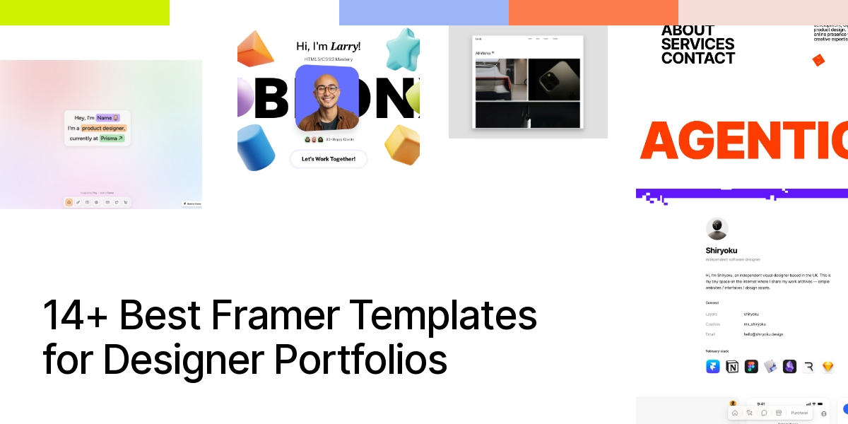 14+ Best Framer Portfolio Templates for UI/UX Designers Mockuuups Studio