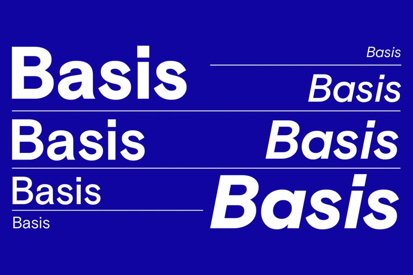 Basis Grotesque font logo preview – contemporary grotesque for modern brands