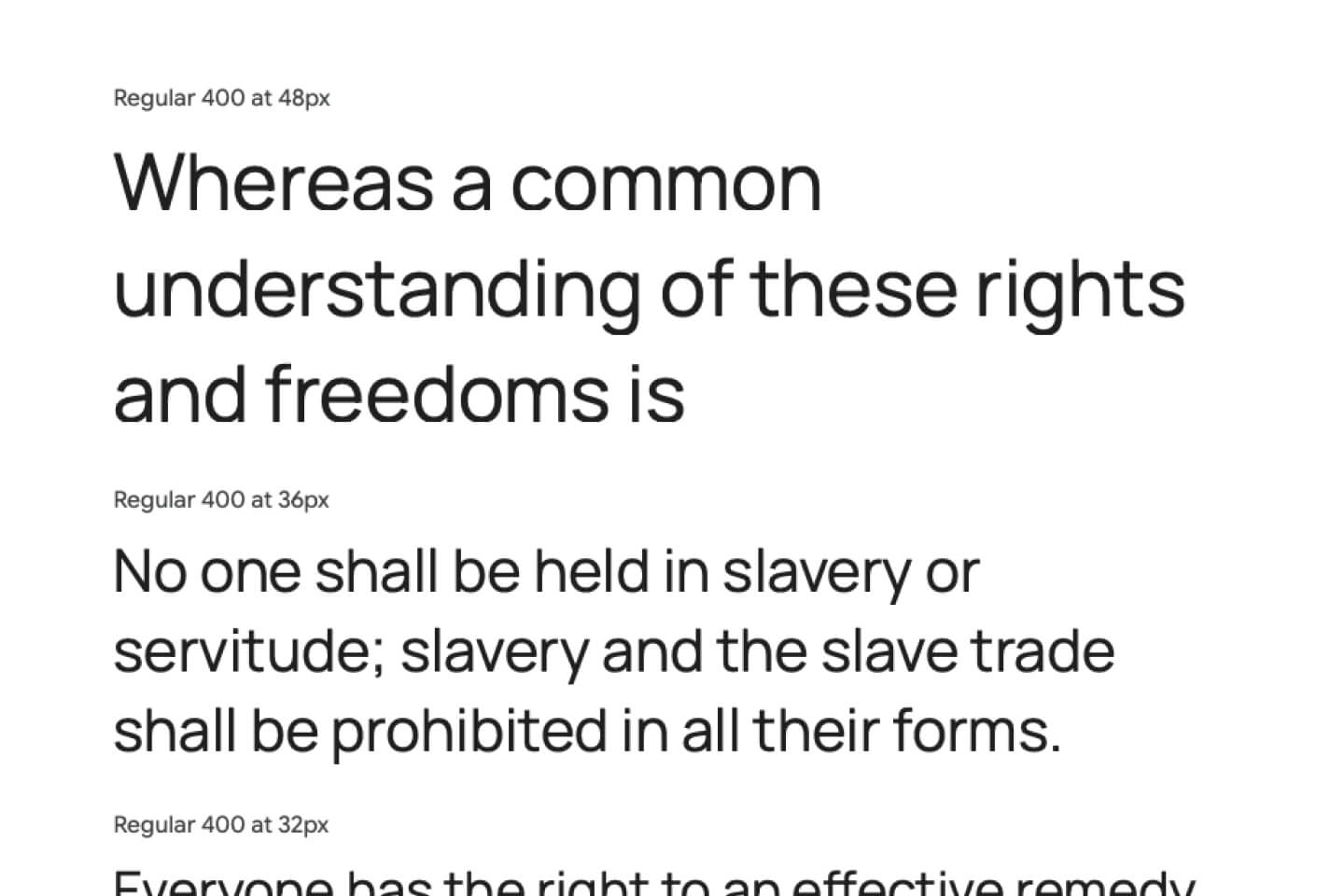 Manrope font sample – wide, readable logo typography