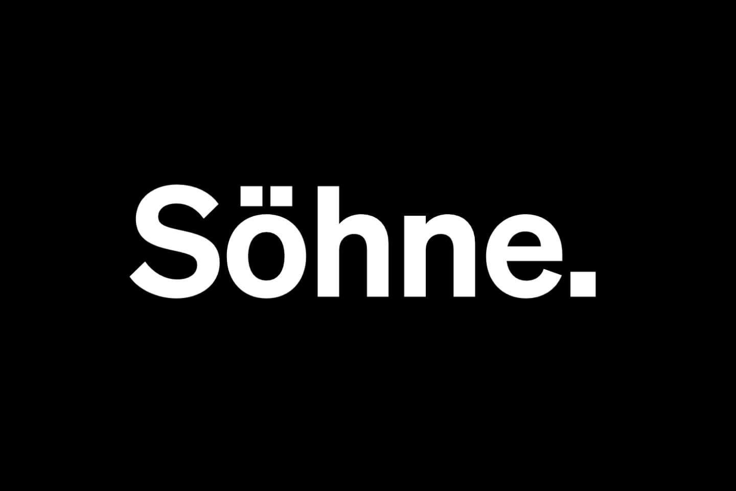 Söhne font logo preview – refined grotesque for established brands