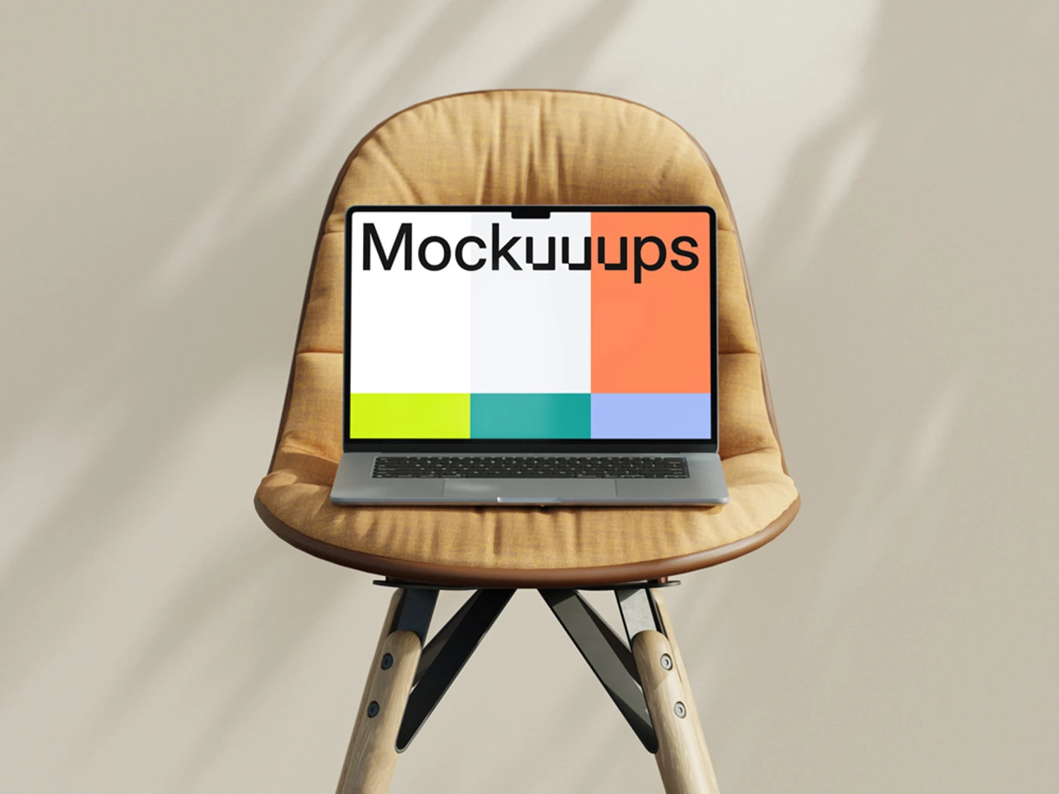 MacBook Air modern chair mockup