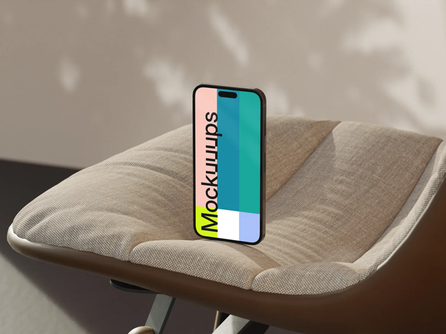 iPhone 17 fabric chair 2 mockup