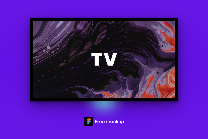 Free TV Mockup for Figma