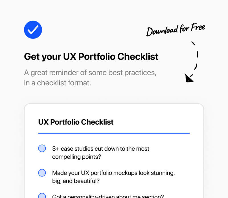 UX Portfolio Checklist