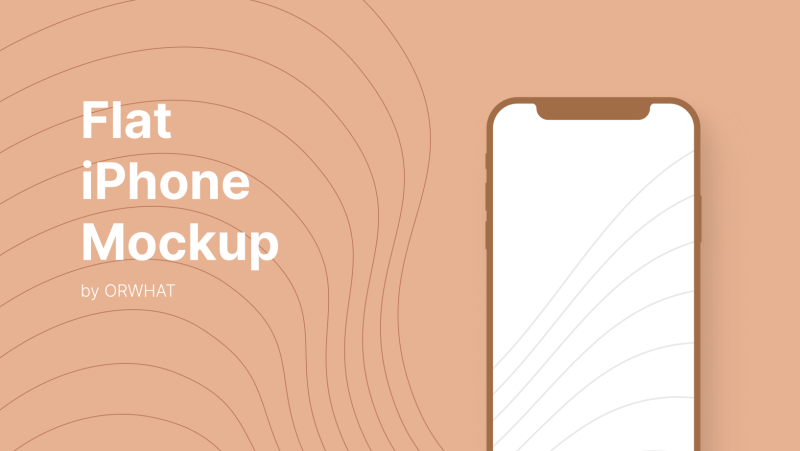 Flat iPhone Mockup for Figma