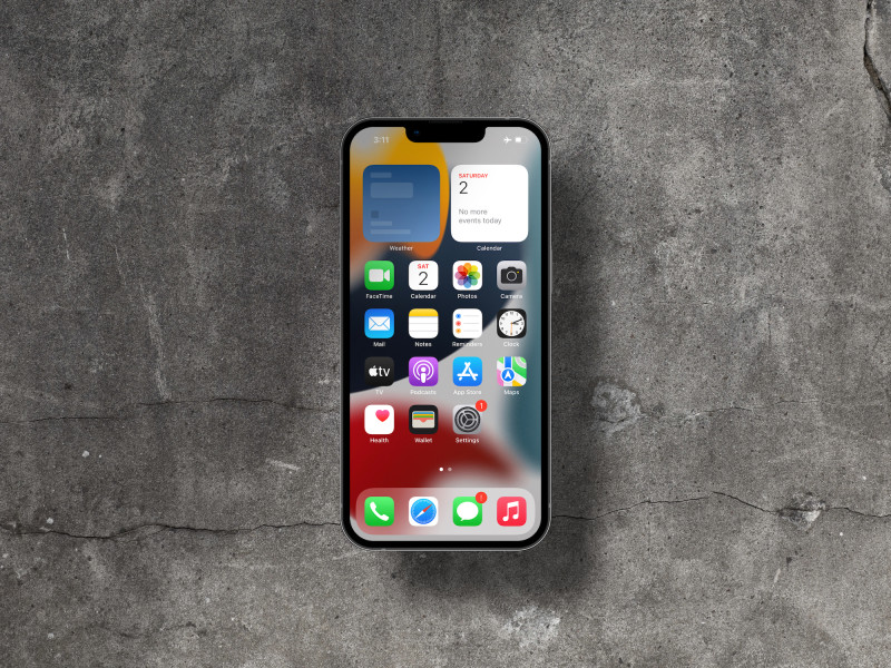 iPhone 13 Pro Mockup with texture background