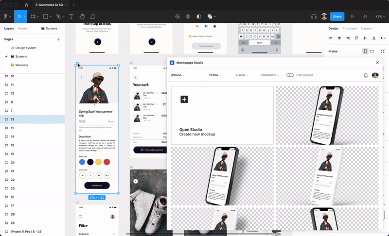 Angle mockups in Figma