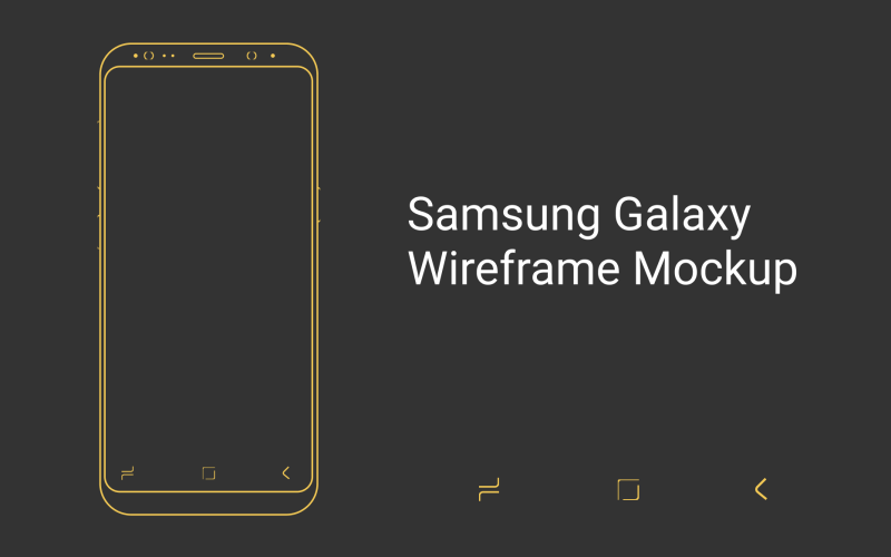 Samsung Galaxy Wireframe Mockup for Figma