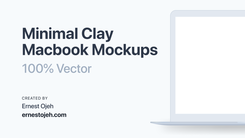 Minimal Clay Macbook Pro & Air Mockups for Figma