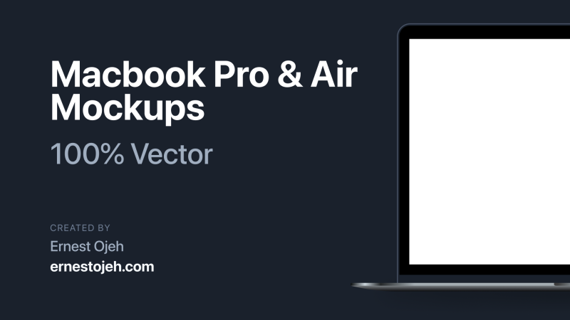 MacBook Pro & Air Device mockups for Figma