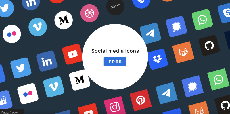 Social media icons for Figma