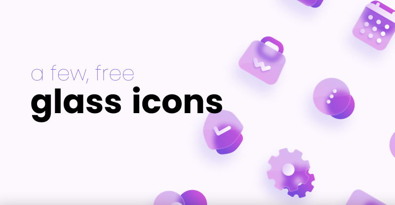 Glass icons for Figma