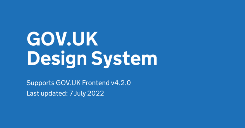 GOV.UK Design System for Figma