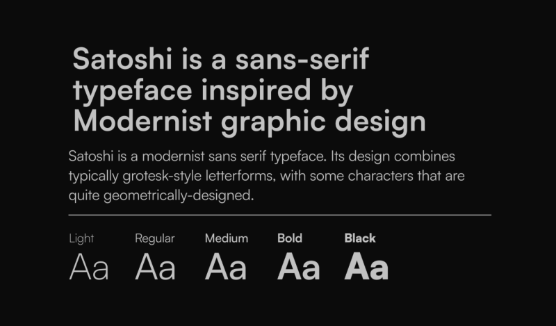Satoshi Font