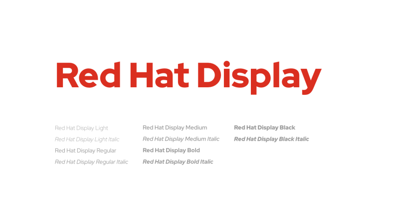 Red Hat Display Font