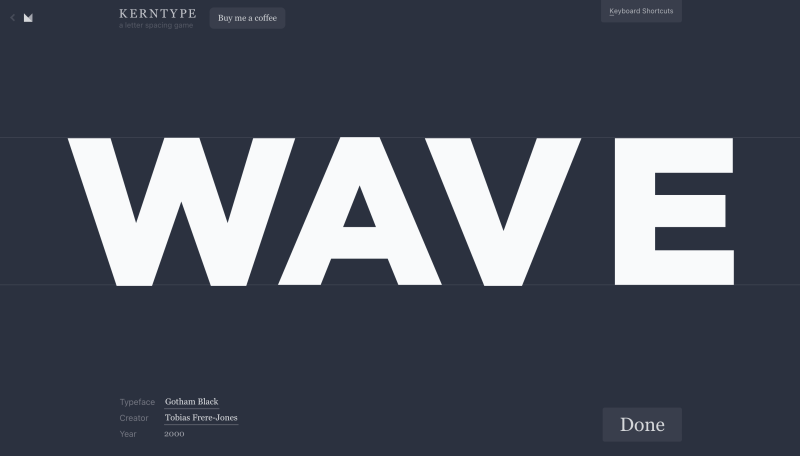 Kerning game for designers - Kerntype