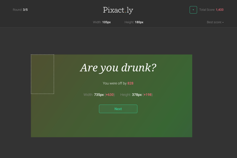 Pixactly game for UI/UX designers