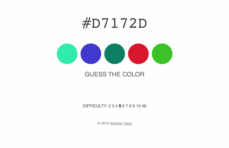 Mini-game to help you identify colors - What the HEX?