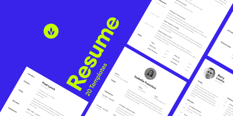 Resume Template for Figma by Craftwork