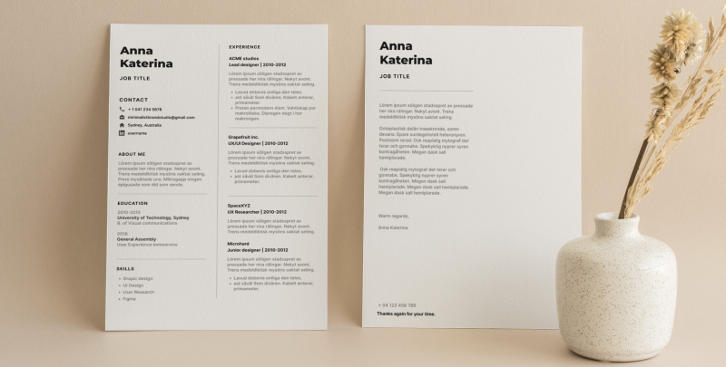 Minimal Figma Resume Template