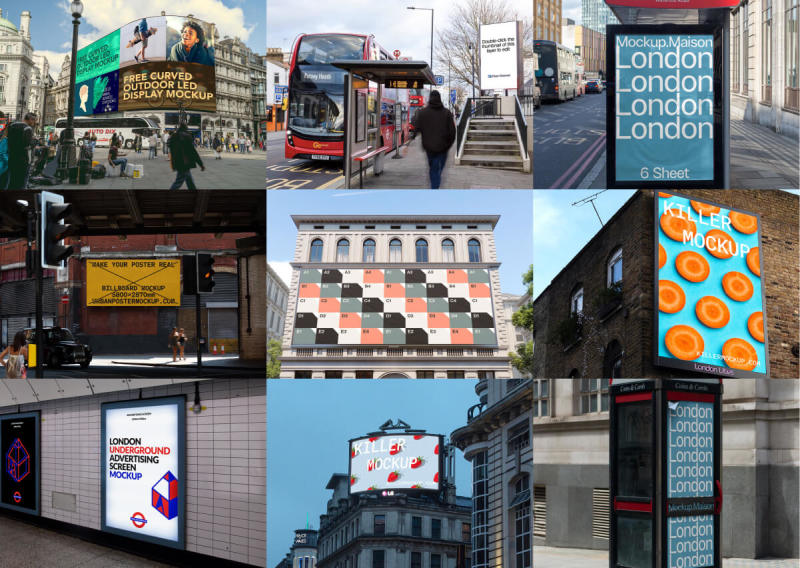 London Billboard Mockups Overview