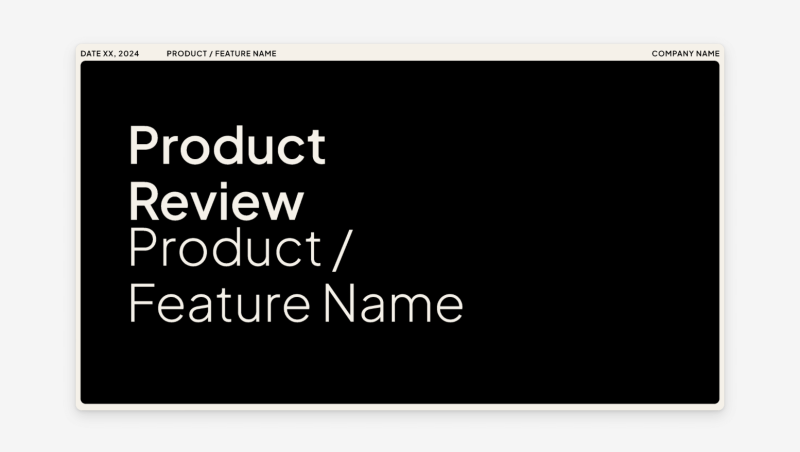 Product Review Template for Figma Slides