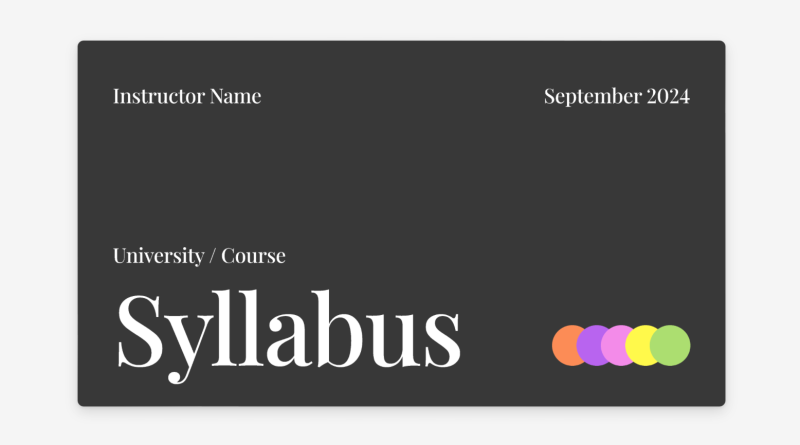 University Course Template for Figma Slides