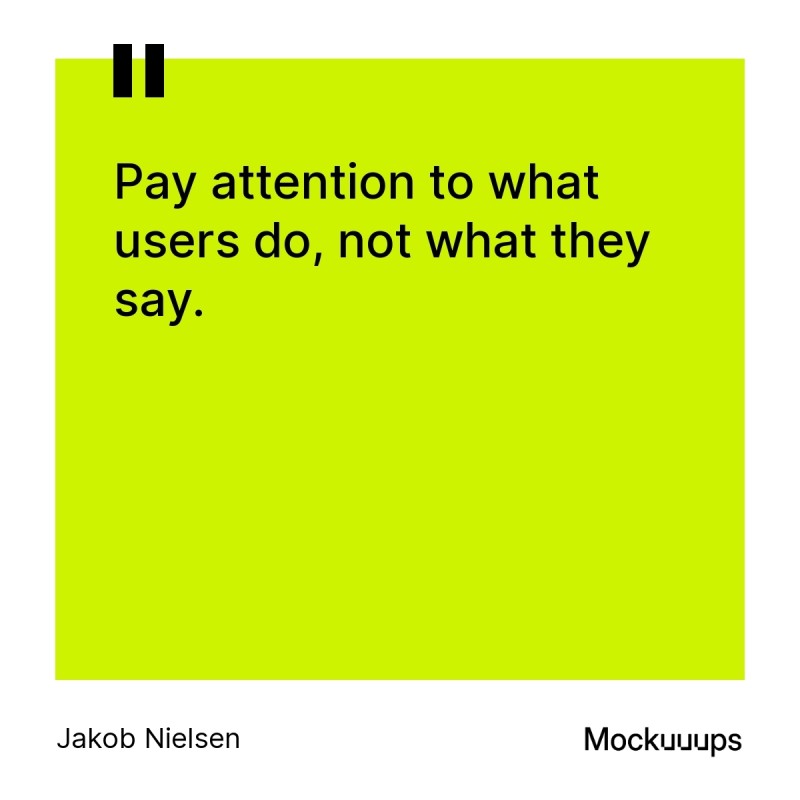 Jakob Nielsen quote on user behavior for UI/UX designers