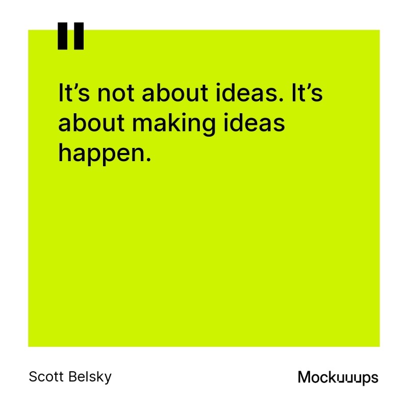 Motivational quote about execution by Scott Belsky