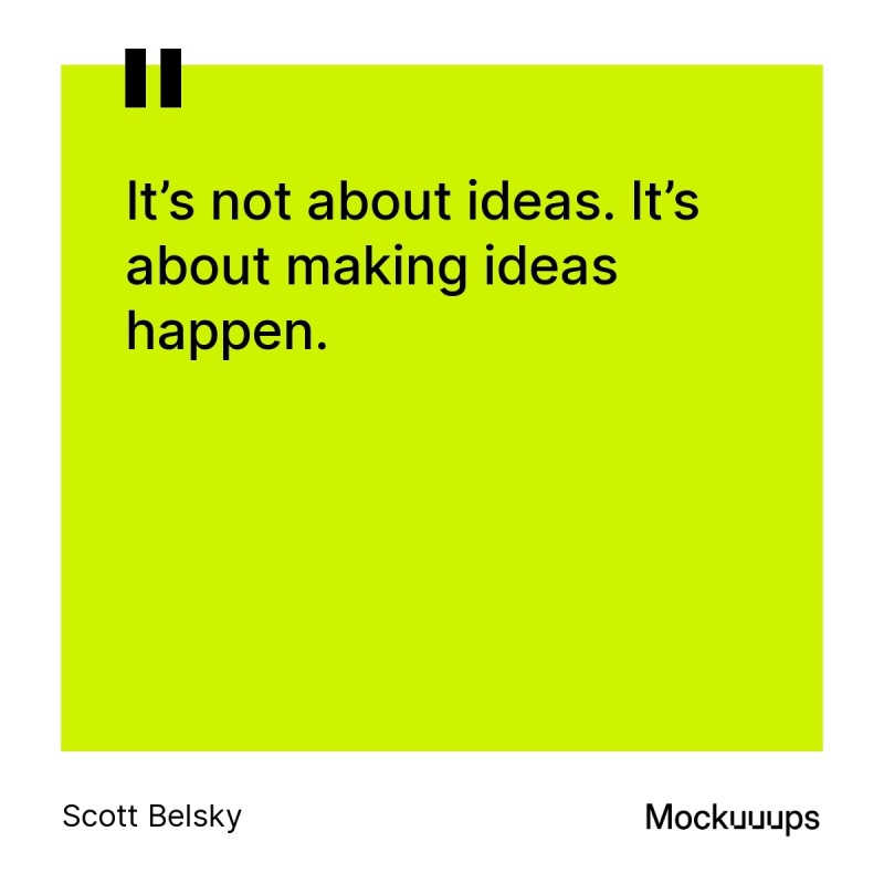 Motivational quote about execution by Scott Belsky