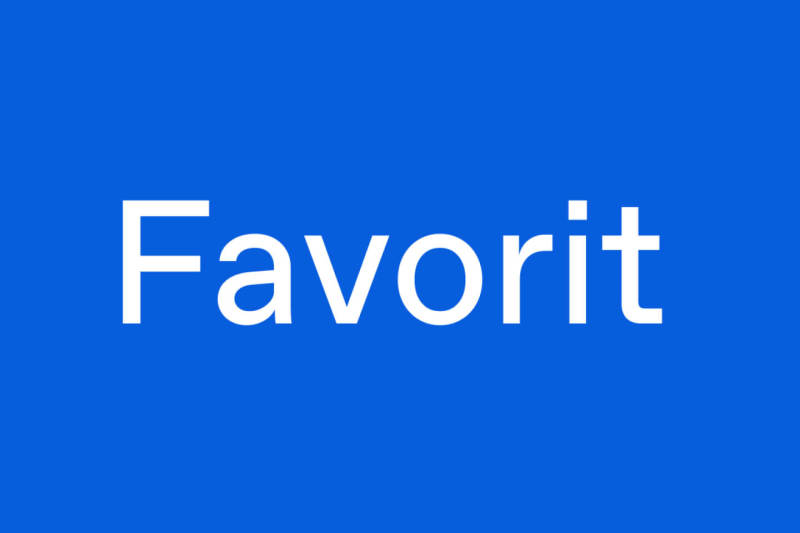 Favorit font logo preview – geometric sans-serif for fresh branding
