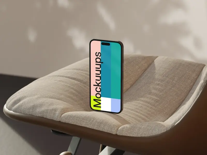 iPhone 17 fabric chair 2 mockup